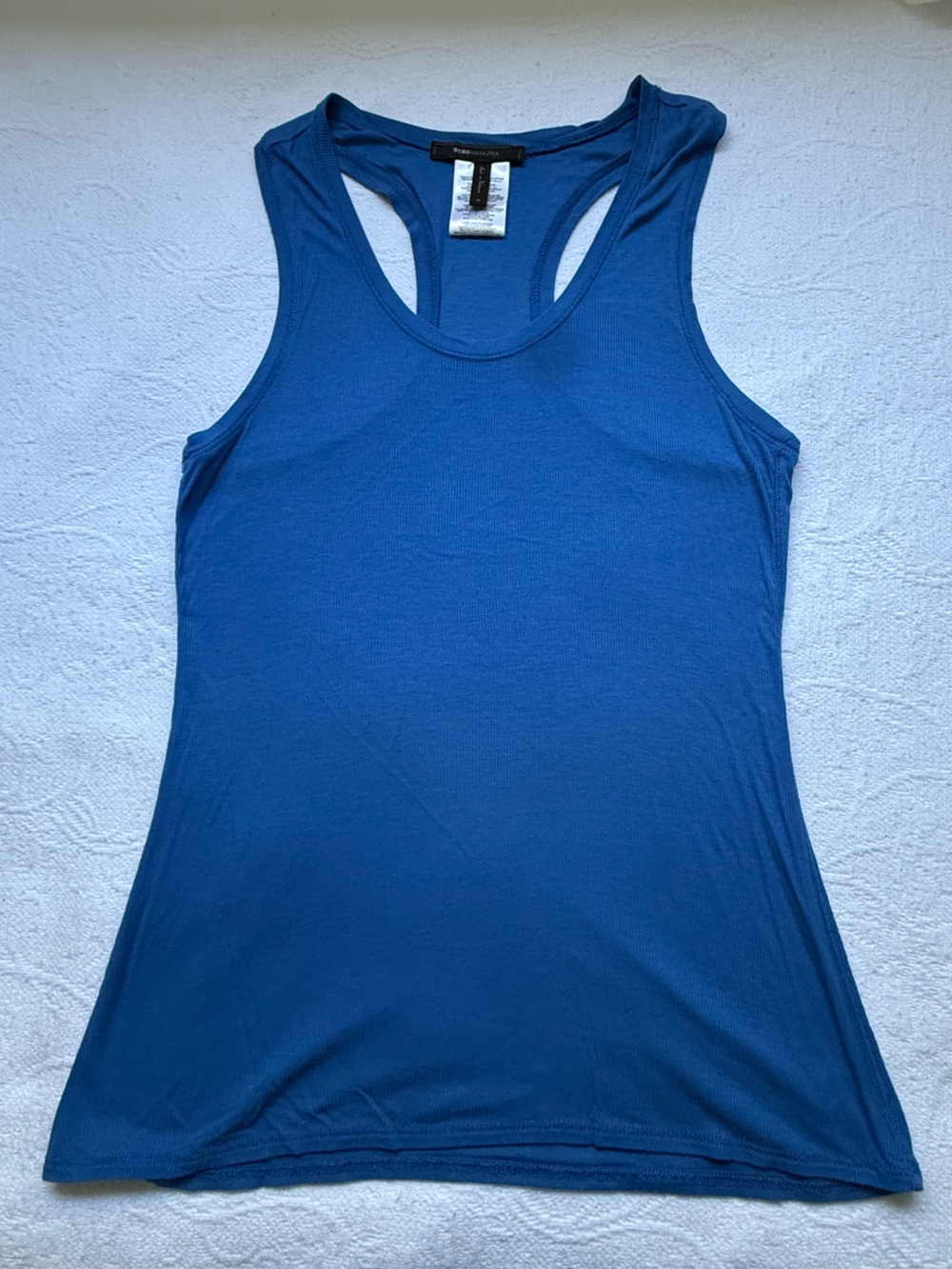 BCBGMaxAzria Cobalt Blue Slim Racerback Tank Size M